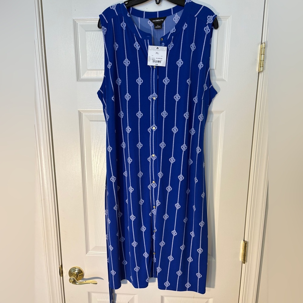 Liz Claiborne Bold Blue Sleeveless dress